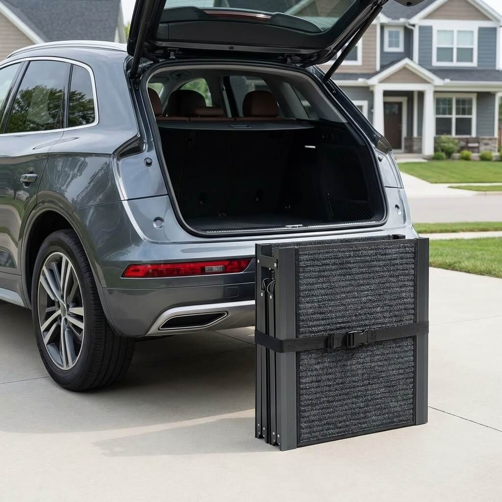 Easy-Paw™ Folding Dog Ramp for Cars & SUVs – Non-Slip Ramp for Large & Senior Dogs (Up to 200 lbs)
