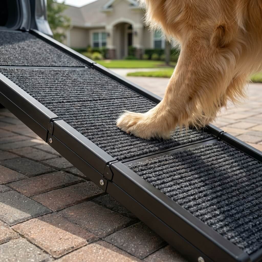 Easy-Paw™ Folding Dog Ramp for Cars & SUVs – Non-Slip Ramp for Large & Senior Dogs (Up to 200 lbs)